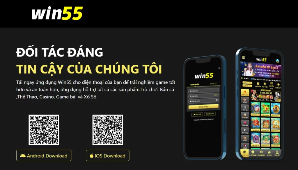 Lưu ý khi tải ứng dụng Win55